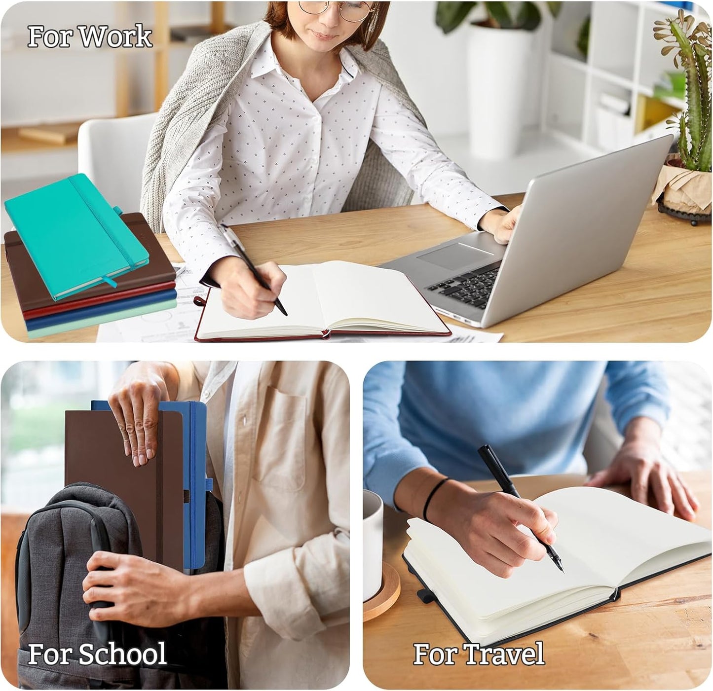 2Pack Blank Hardcover Sketch Book Notebook, A5 140 Pages 120Gsm Thick Journal for Drawing,School,Work,Diary,5.7''*8.3'',Burgundy