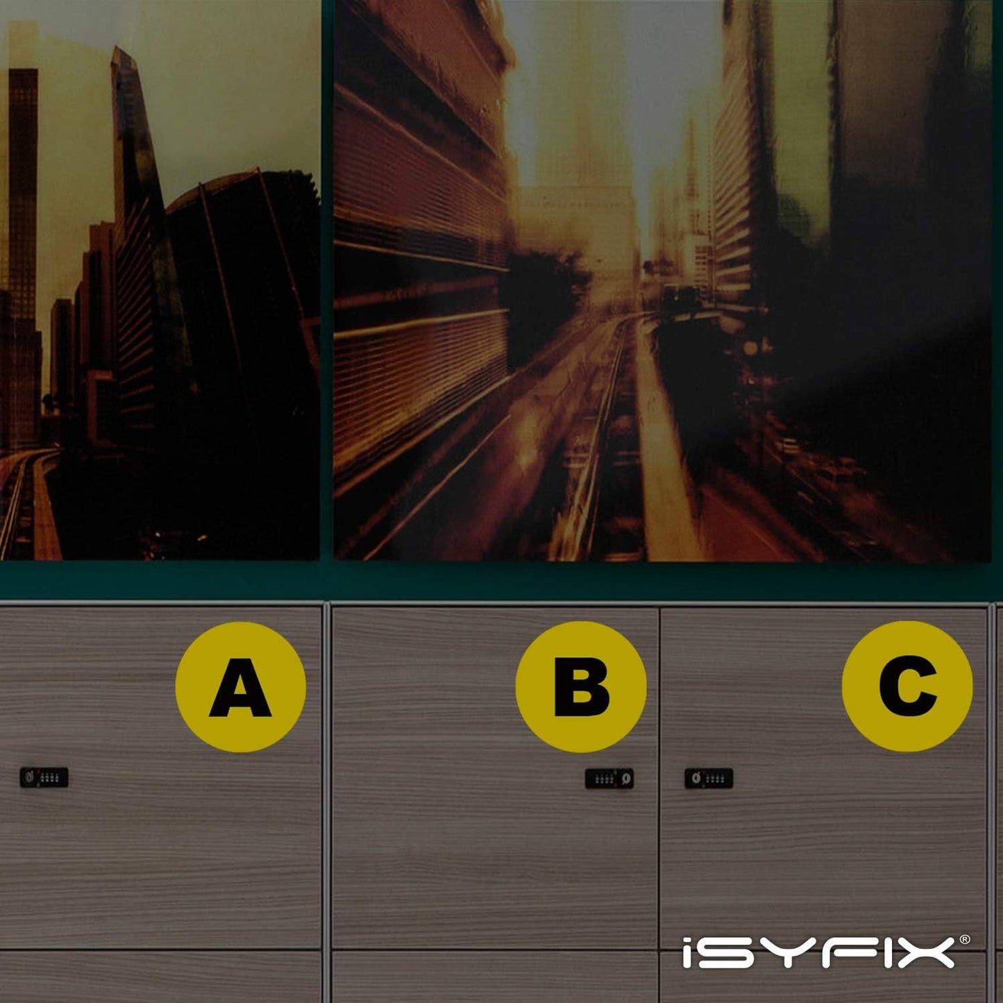 iSYFIX Yellow Vinyl Letters Stickers - 3 inch Self-Adhesive, A to Z, 4 of Each Letter - Decal for Indoor & Outdoor, for Inventory, Storage, Organizing, Alphabet for Boxes, Toolbox, Lockers & More