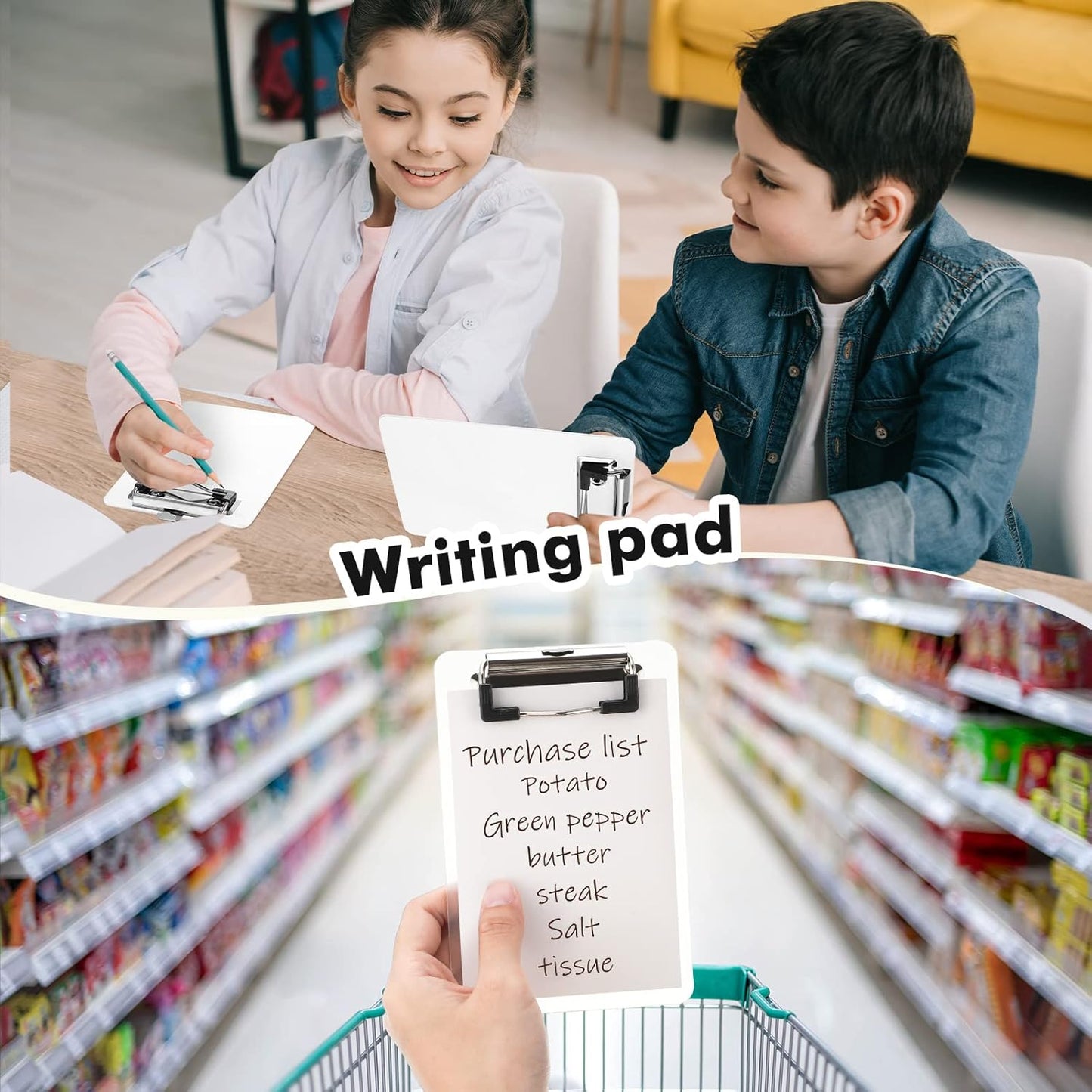 60 Pack Bulk Mini Clipboards 4 x 6 Inch Memo Small Clipboards Plastic Check Presenters for Restaurants Pocket Small Notepads Receipts Tickets for Office Cafe Shopping List(Clear)