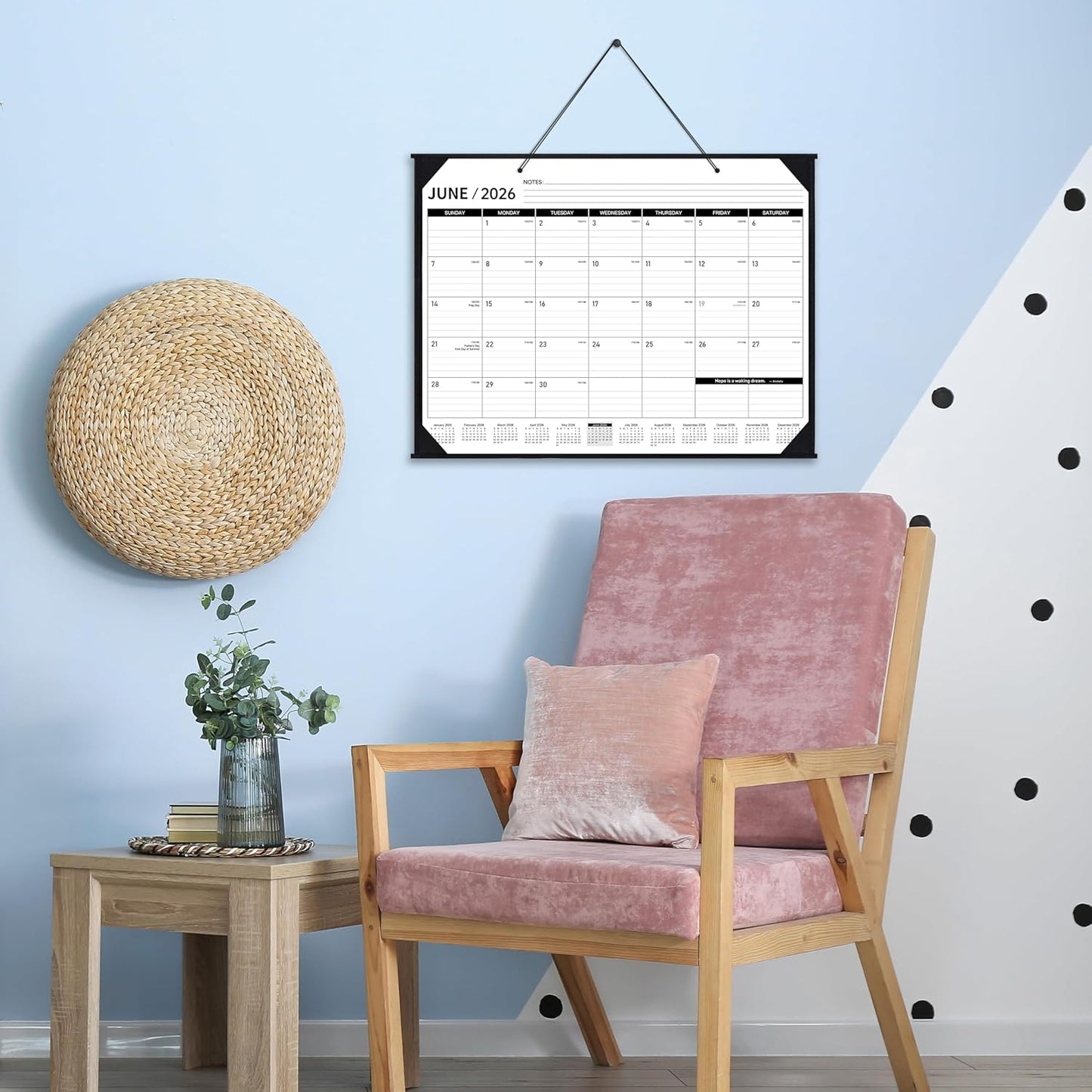 2026 Desk Calendar - JAN. 2026 – DEC. 2026, 22" x 17", Large Desk Calendar 2026, 12 Monthly Desk/Wall Calendar 2-in-1, Corner Protector, Desk Pad, Large Ruled Blocks