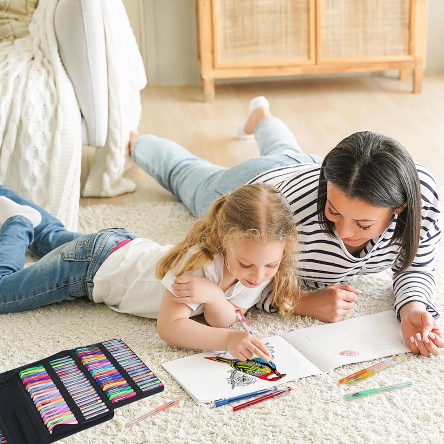 320 Pack Gel Pens for Adult Coloring Book, 160 Colors Artist Pens Include 156 Pens, 4 Metallic Sparkle With 160 Refills, Fine Tip Metallic Glitter for Drawing Doodling Art Supplies