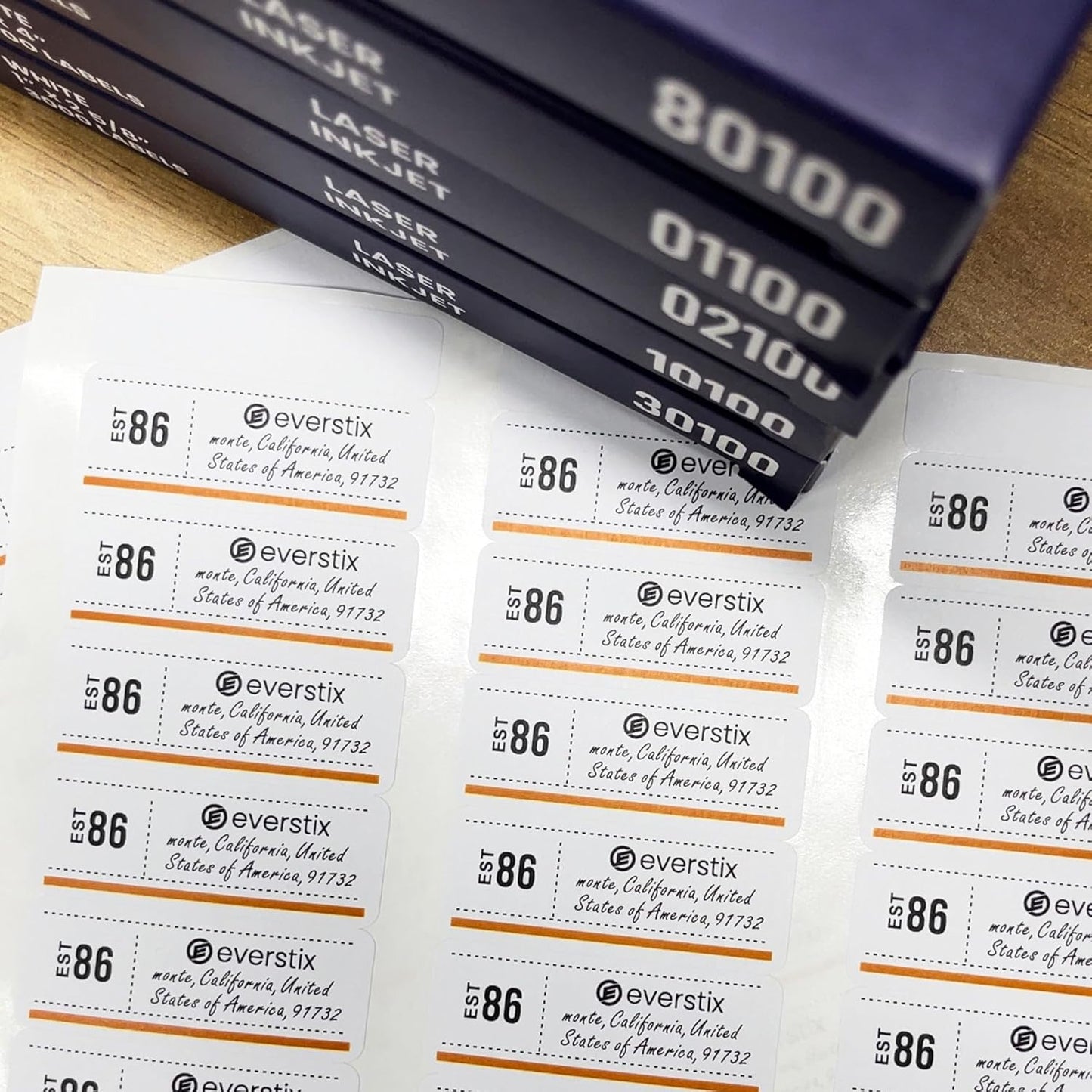 2/3" x 1-3/4", 100 Sheets, 6000 Return Address Labels for Laser & Inkjet Printers, Permanent Adhesive, Letter Size