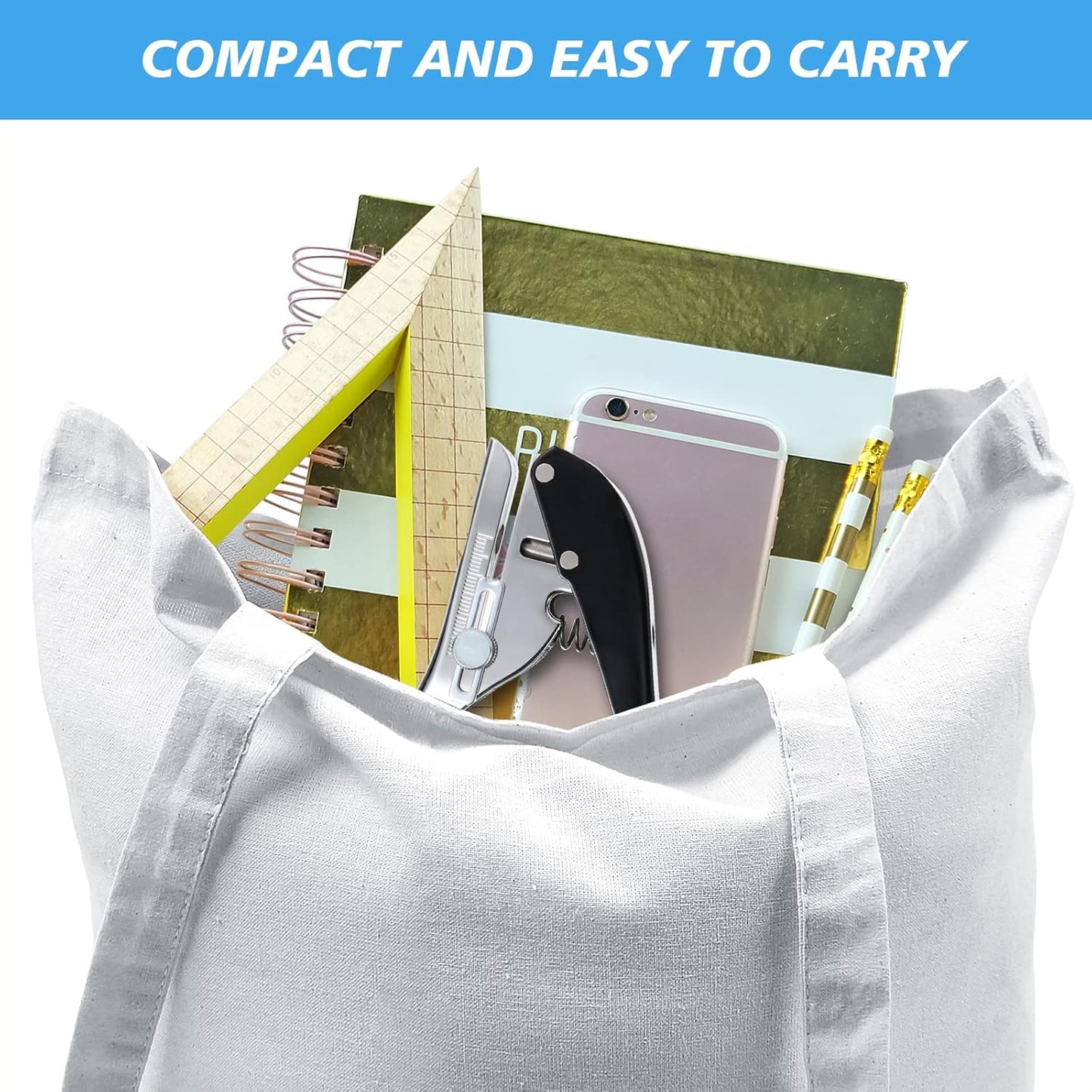 Heavy Duty Single Hole Punch - Portable Hand Held Paper Punch for Tags, Cards, Plastic & Cardboard (8MM Black)