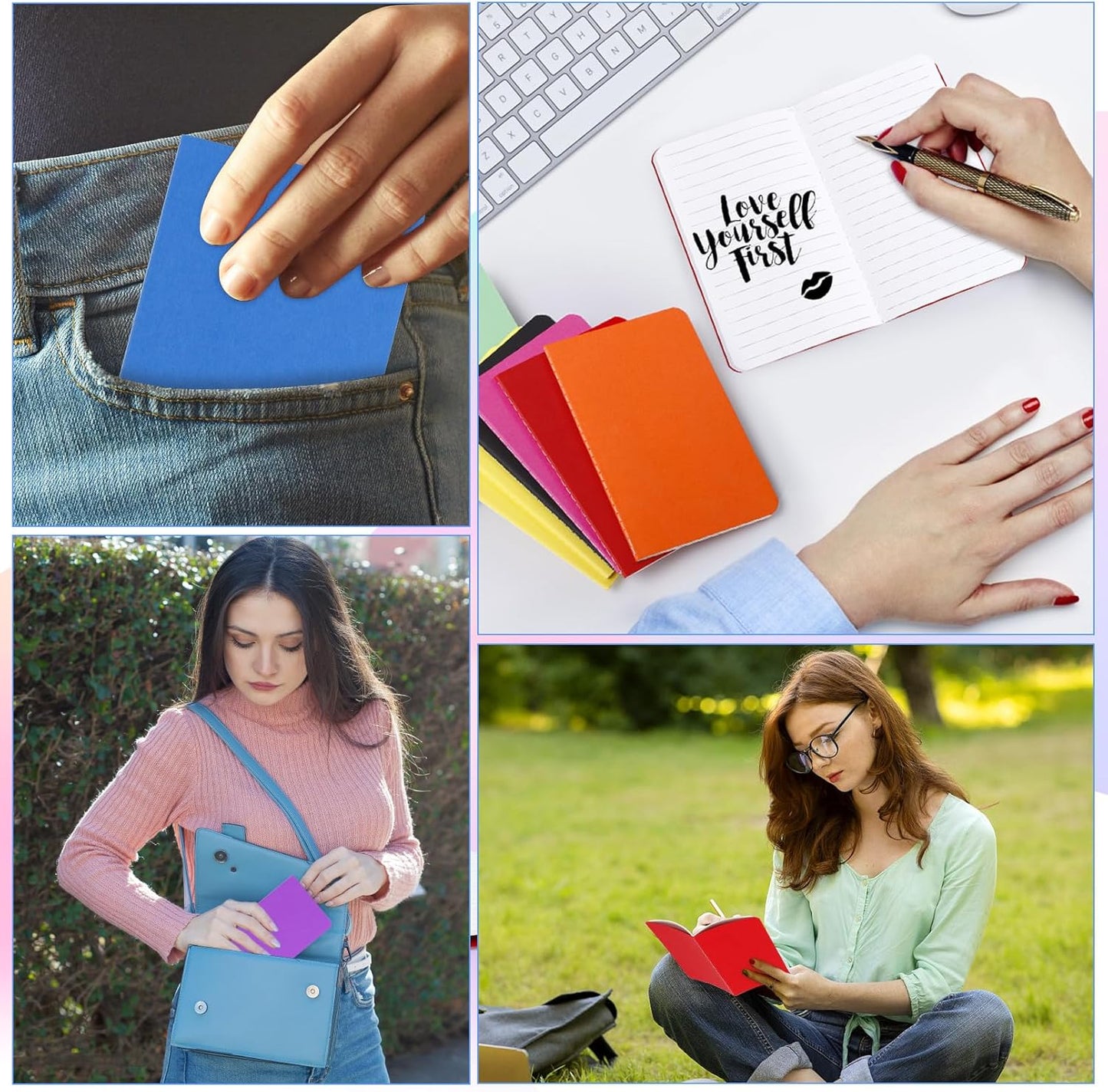 36 Pack Small Lined Notebooks Bulk,Mini Pocket Notebooks,Mini Journal Memo Notepads for Students,Traveler,Office Meeting Supplies,12 Bright Colors,3.5 X 5.5 Inch,30 Sheets/60 Pages