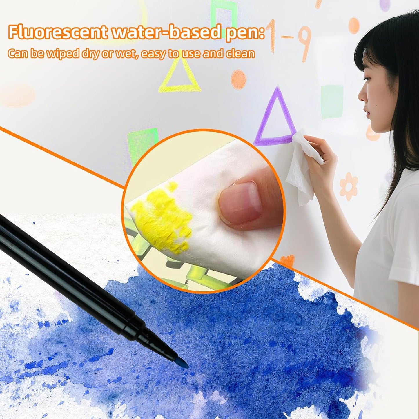 12-Color Neon Paint Markers for LED Note Board with Colors, Fluorescent Ink Design, Erasable Markers for LED Writing Boards, Best Gift for Kids