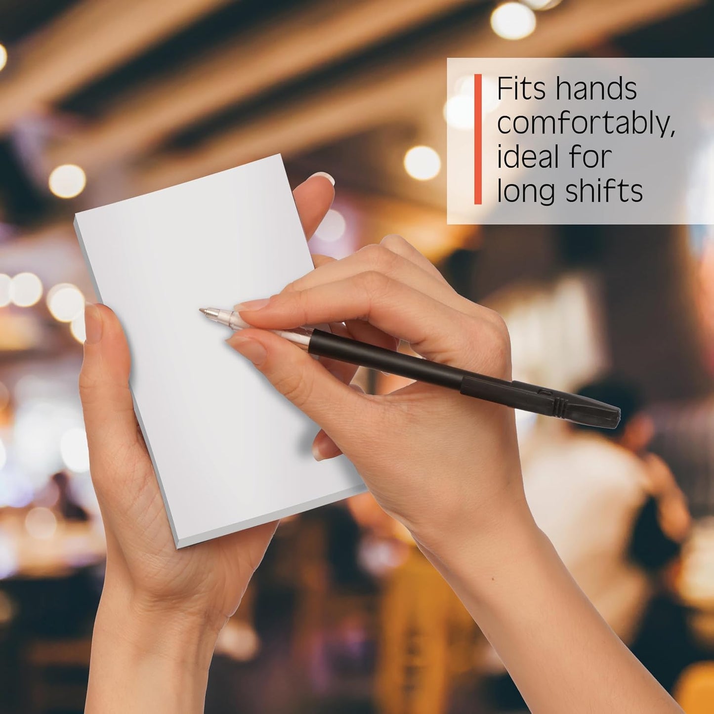 Better Office Products Blank Scratch Note Pads, 3" x 5", Server Notepads, 100 Sheets per Pad, Memo Pads, Gummed Binding for Easy Tear-off (25 Pack)