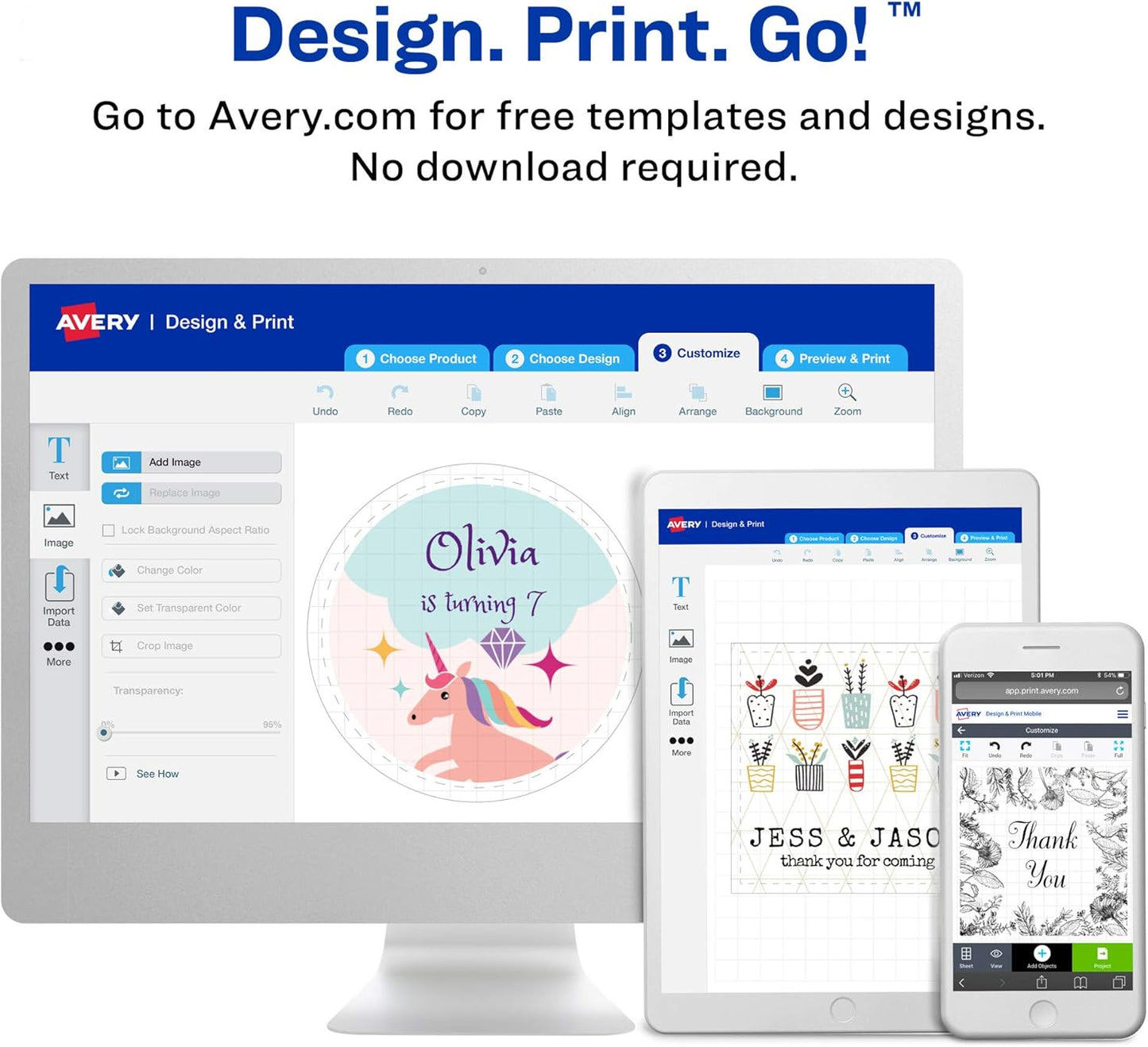 Avery Light Transfer Paper for T-Shirts, 7.5" Diameter Pre Die-Cut Iron-On Circle Transfers, Print-to-the-Edge, 6 Sheets of Heat Transfer Paper, 6 Total (02237)