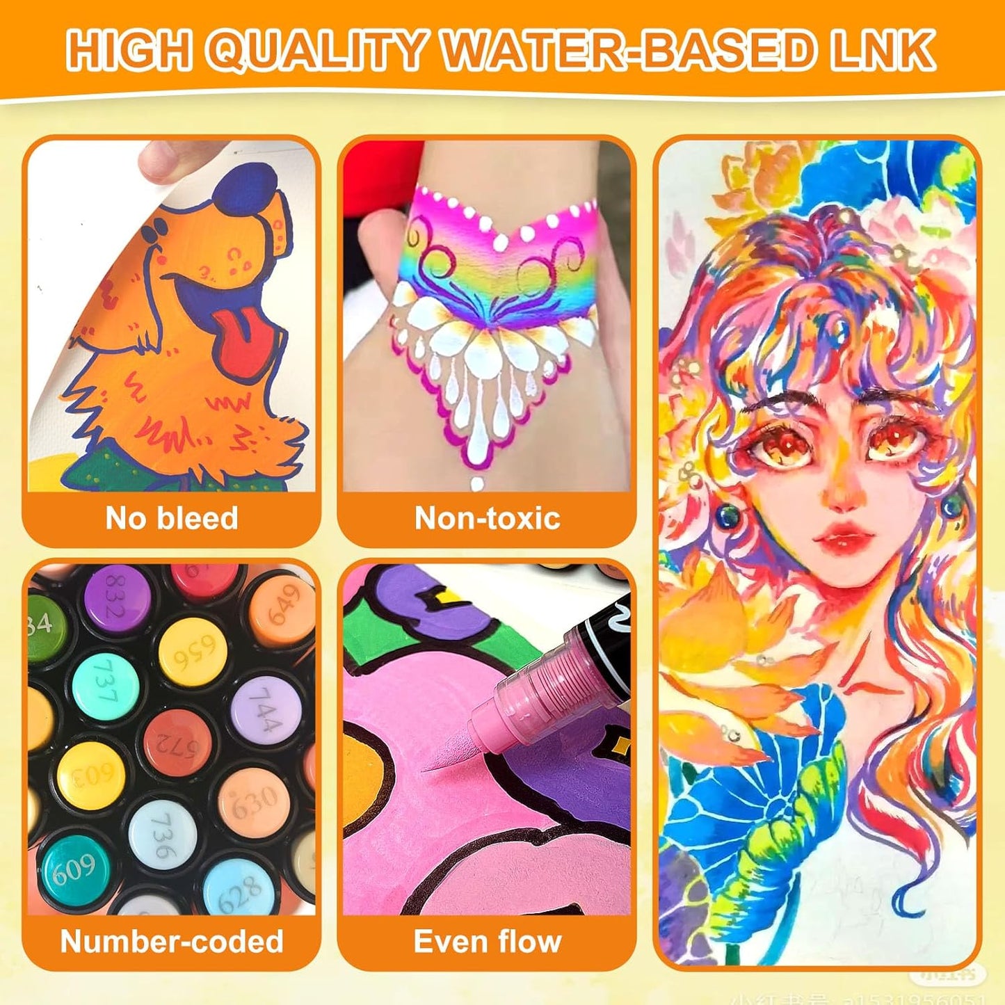 60 Colors Dual Tip Acrylic Paint Pens, 0.5-5MM Brush Tip & 1 MM Fine Tip Acrylic Paint Markers for Stone, Glass, Canvas, Rocks, Wood & More – Vibrant paint Markers and PAINT PENS for Crafting & DIY