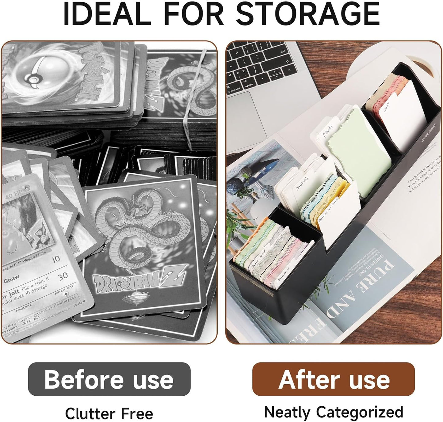 300 Pieces Trading Card Dividers, Blank Paper Card Dividers White Card Separators with Tabs for Storage Boxes, MTG TCG Sports Game Cards, 2.6 x 4.1 Inches