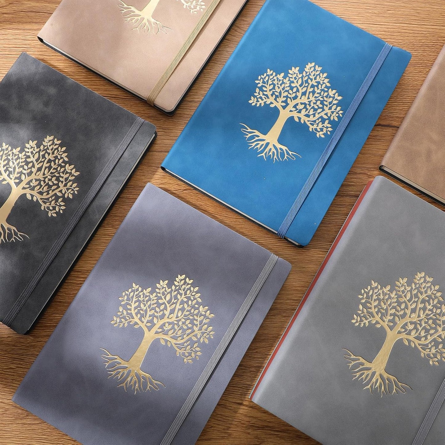 10 Pack Lined Journal Notebook A5 Leather Hardcover Journals for Writing 200 Pages 10 Colors Notepad for Travel Work School Office Business Note Taking Diary 5.7" x 8.3" (Retro Color)