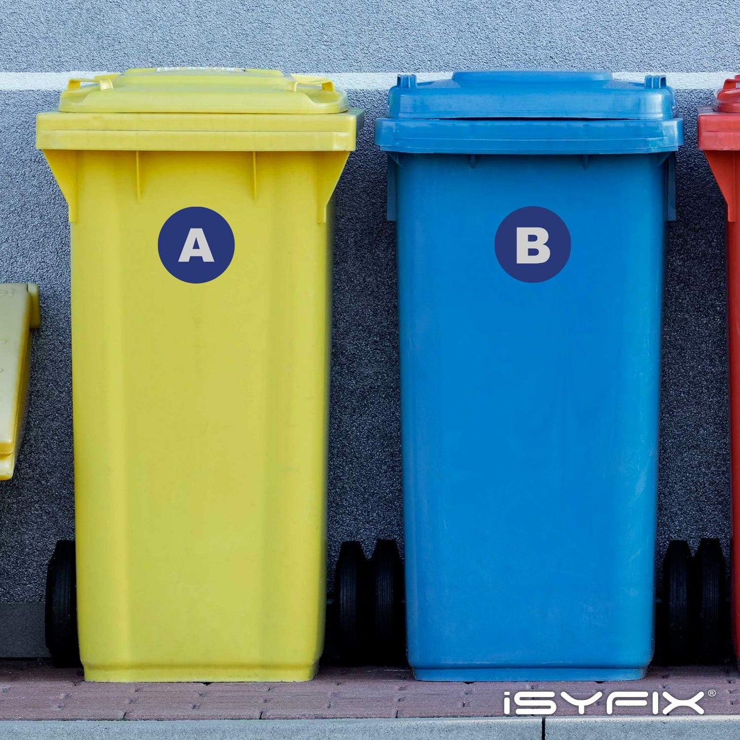 iSYFIX Blue Vinyl Letters Stickers - 4 inch Self-Adhesive, A to Z, 4 of Each Letter - Premium Decal for Indoor & Outdoor, for Inventory, Storage, Organizing, Alphabet for Boxes, Toolbox, Lockers