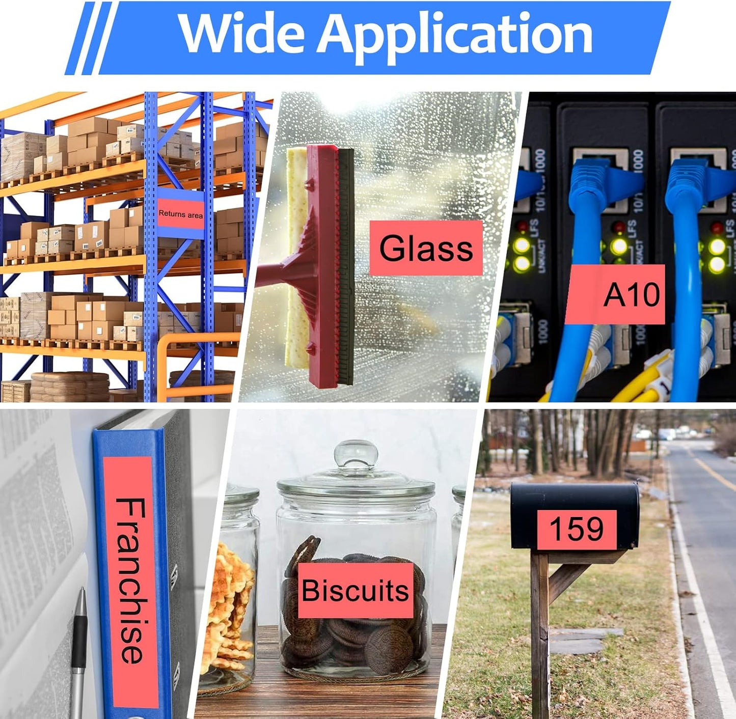 6PK Compatible for Brother P-Touch Label Maker Tape TZe-441 TZ-441 TZe441 TZ441 Black on Red 18mm 3/4 inch 0.7'' x 26.2ft Laminated TZe TZ Label Tape for PT-H500 PT-910BT PT-530 PT-550