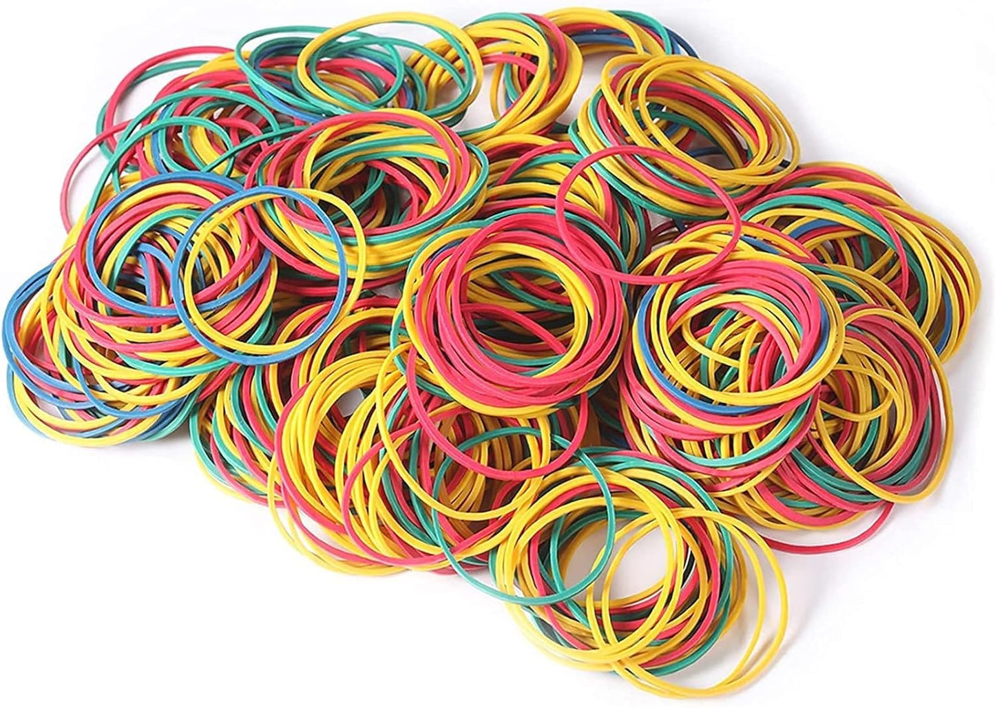 500Pcs 1.5in Rubber Bands Office Supplies, Stretchable Rubber Elastics Bands General Purpose Elastic Stretchable Bands Sturdy Rubber Bands for Home, Office, School (Color)