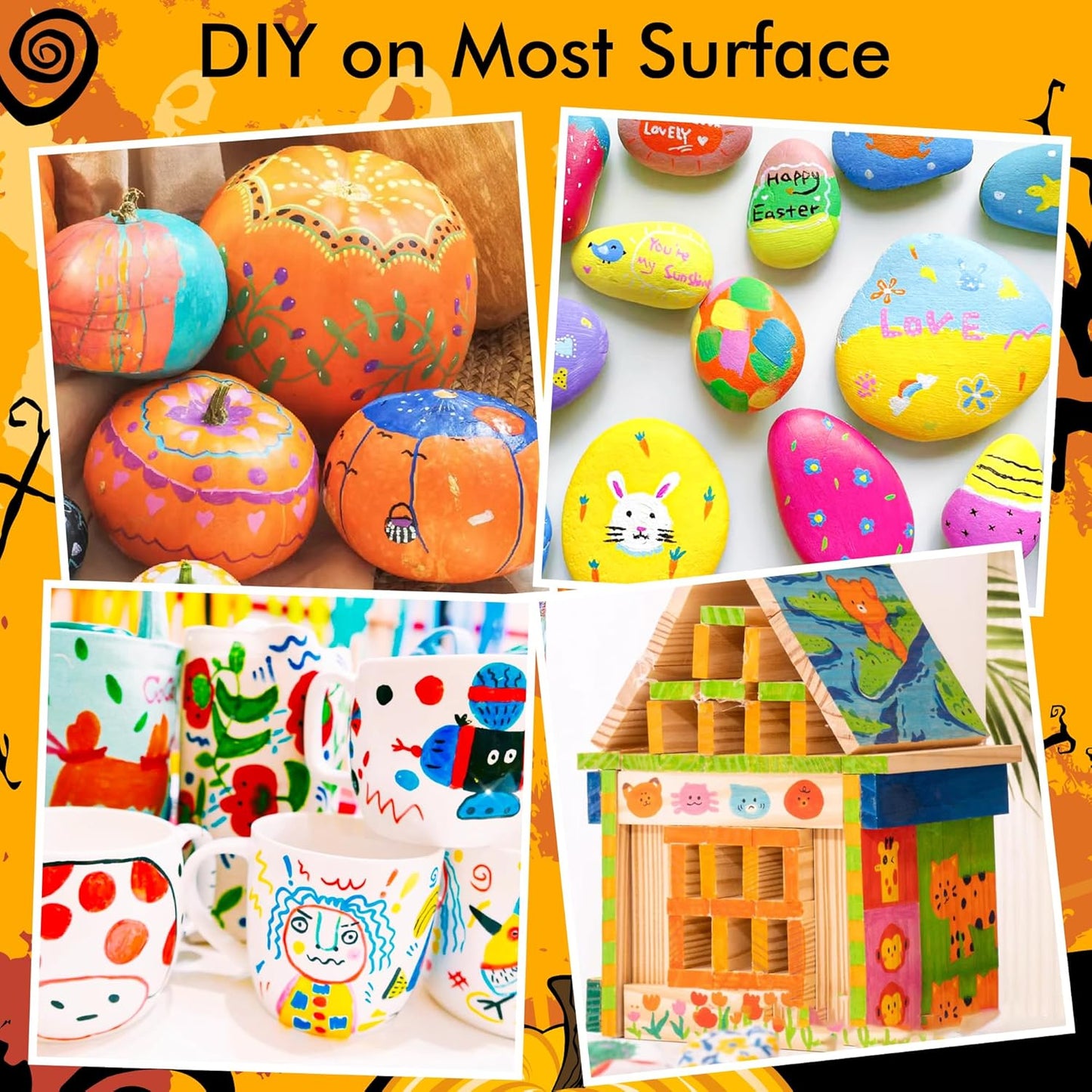 28 Pastel Colors Dual Tip Acrylic Paint Markers, Brush Tip and Fine Tip Acrylic Paint Pens for Rock Painting, Ceramic, Wood, Canvas, Plastic, Glass, Stone, Calligraphy, Card Making, DIY Crafts