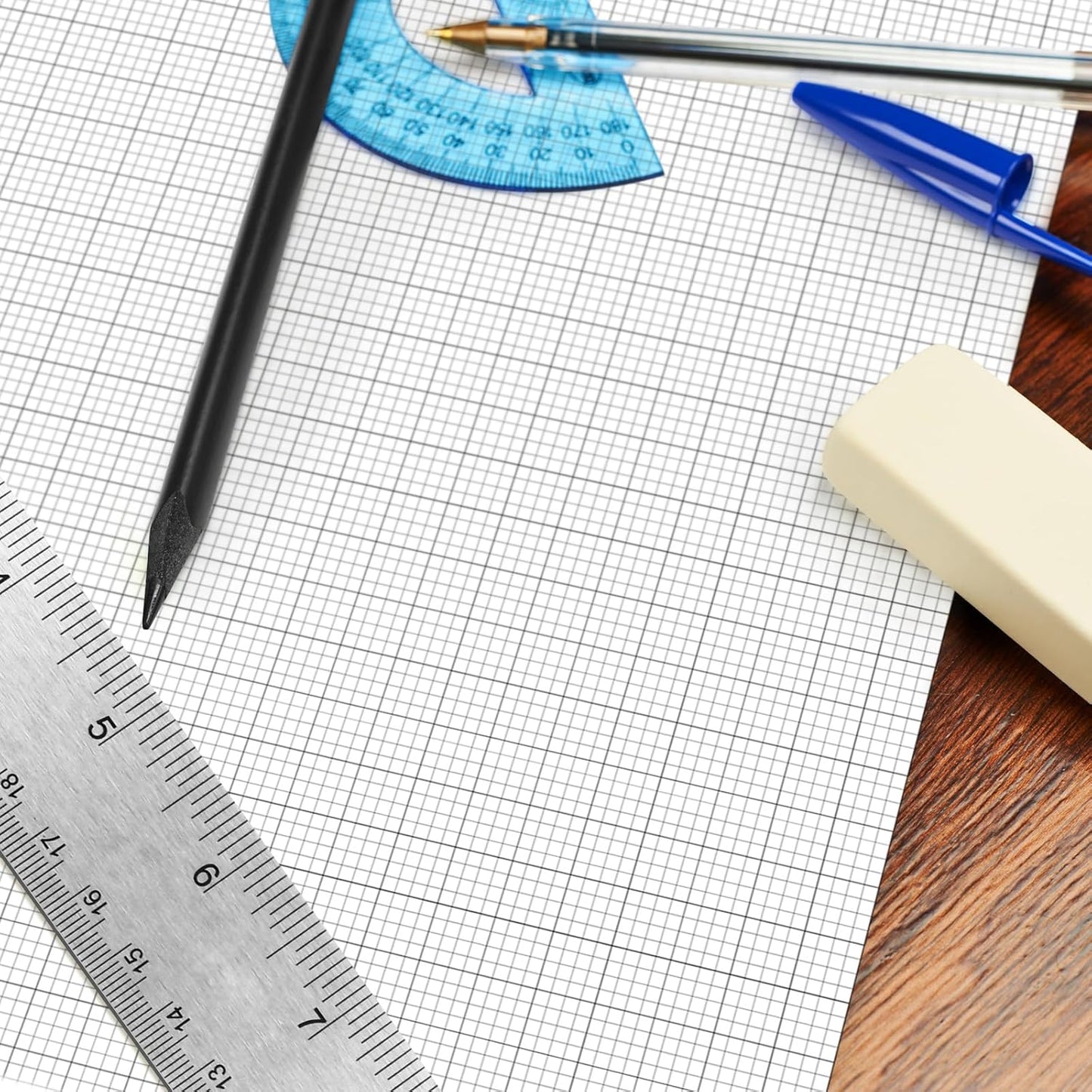 25 Sheet Graph Paper Pad 24" x 48" Large Graph 1" and 1/4" Ruled Grid Paper for Engineer Architect Designer Mathematician Draftsmen Sketch House Commercial Building Plan Drafting(White)