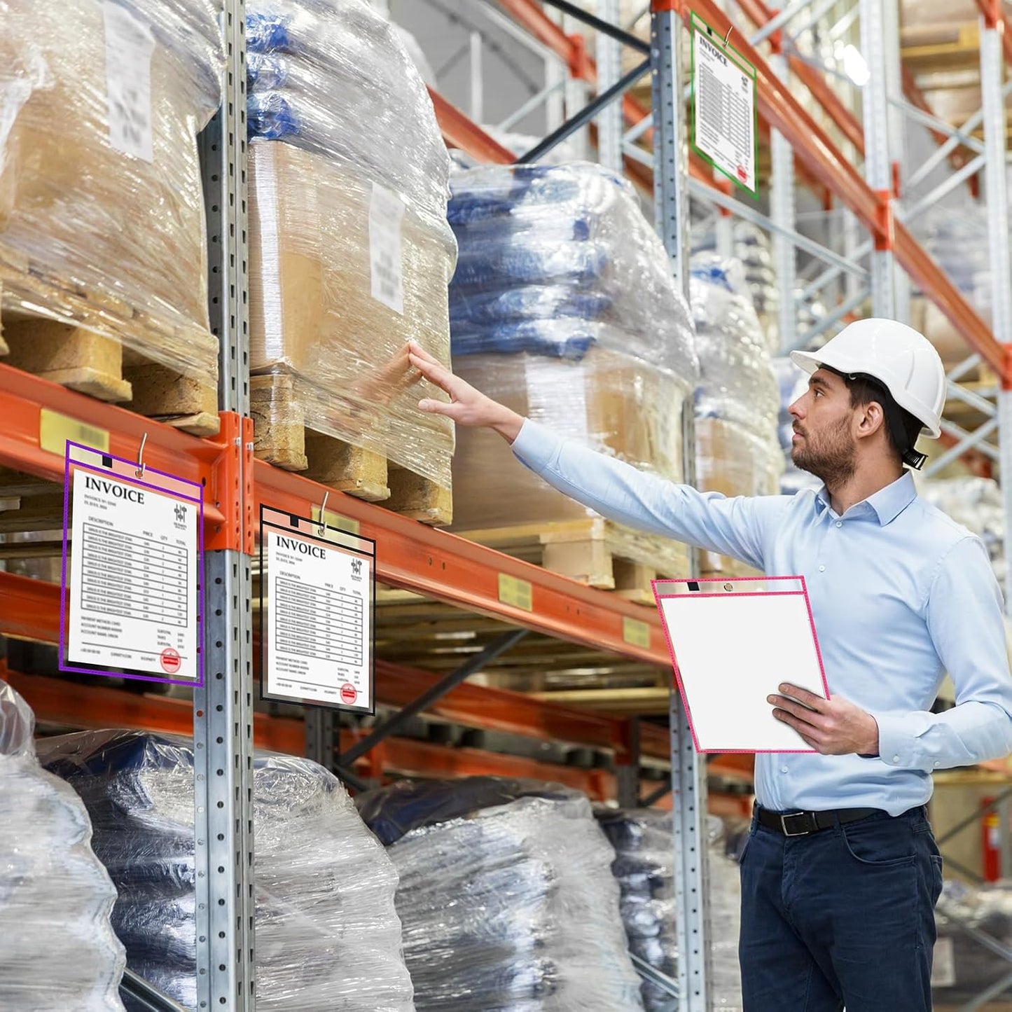 130 Packs Dry-Erase Pockets Bulk Oversized Reusable Dry Erase Pocket Sleeves with 7 Rings, 20 Assorted Colors 10x14 Ticket Holders, Clear Plastic Sheet Protectors, Teacher School Classroom Supplies