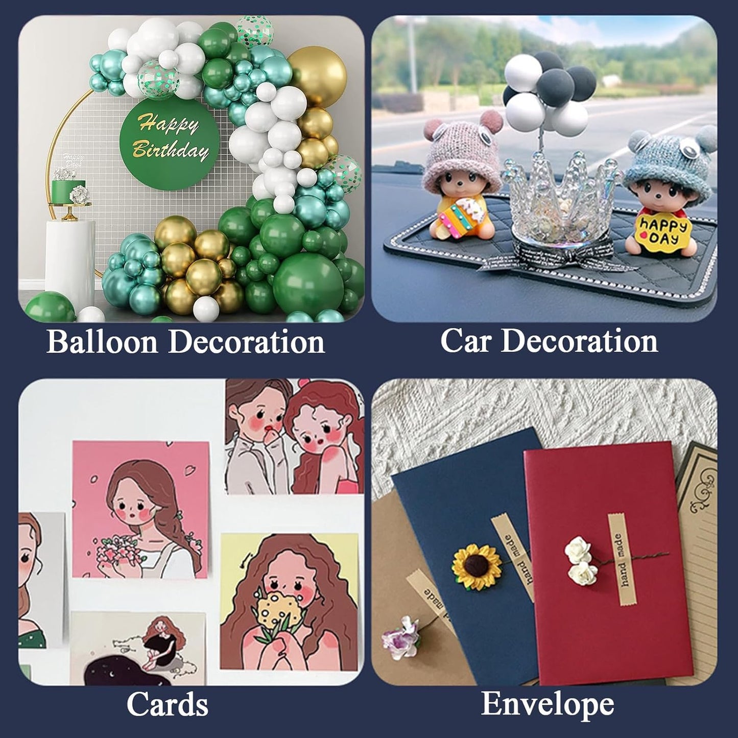 Adhesive Stick dots Two-Sided Sided Mounting Putty Stick Tack for Wall Hanging Crafts Balloons Festival Party Decorations,Clean Removable(0.59"*0.59"-500)