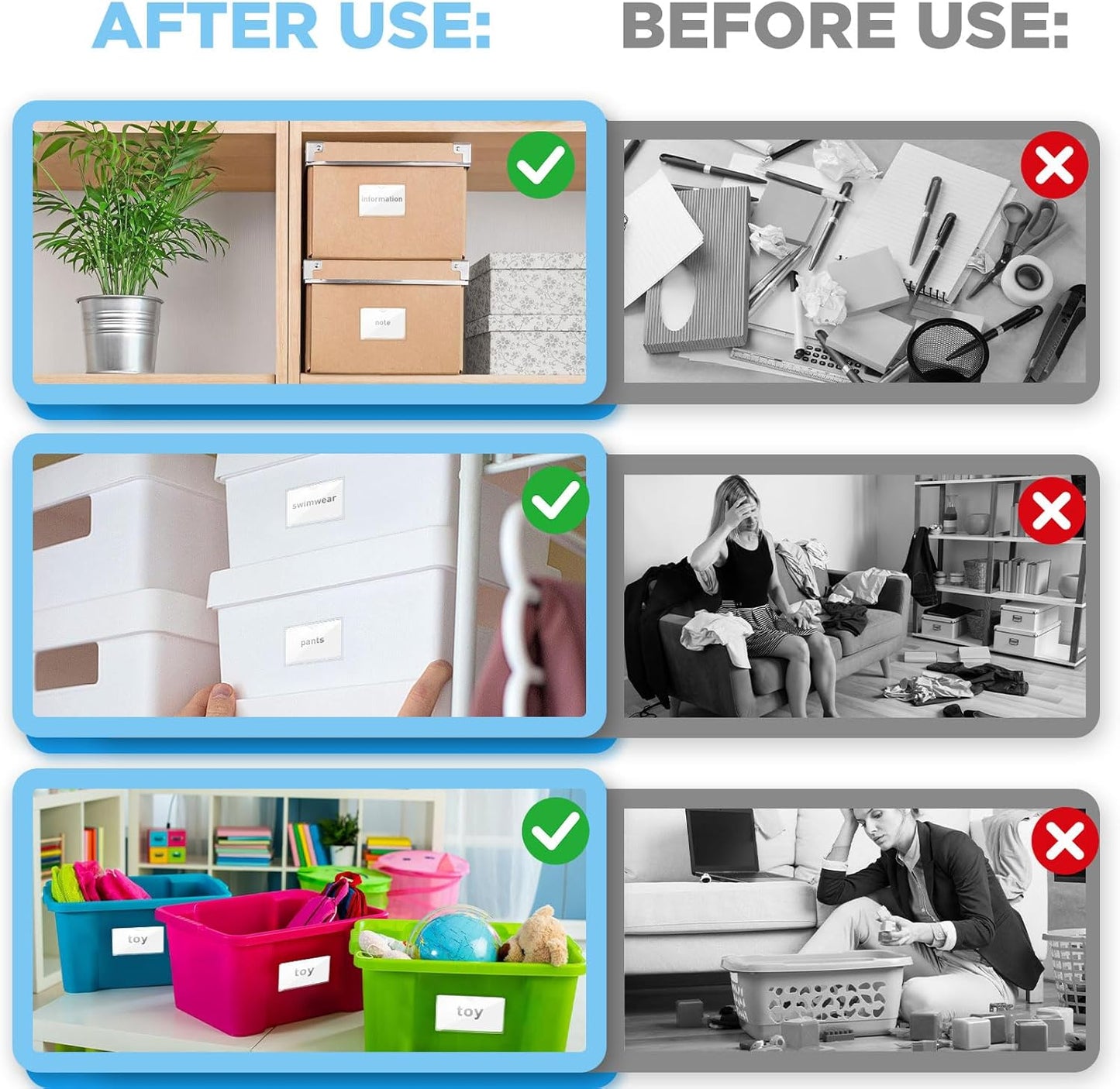 56 Pack Clear Self-Adhesive Pockets, 1.9" x 3.8" Index Card Pockets With Top Open Loading, PVC Label Holders for Organizing storage bins, Library Card, Drawer, and Protecting Your Cards