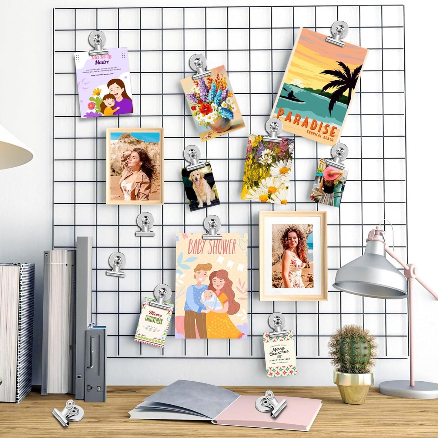 20 Pack Fridge Magnet Refrigerator Magnets, Strong Magnetic Clips, Heavy Duty Clip Magnets for Photo Displays, Whiteboard Magnets for Home, Office, Classroom