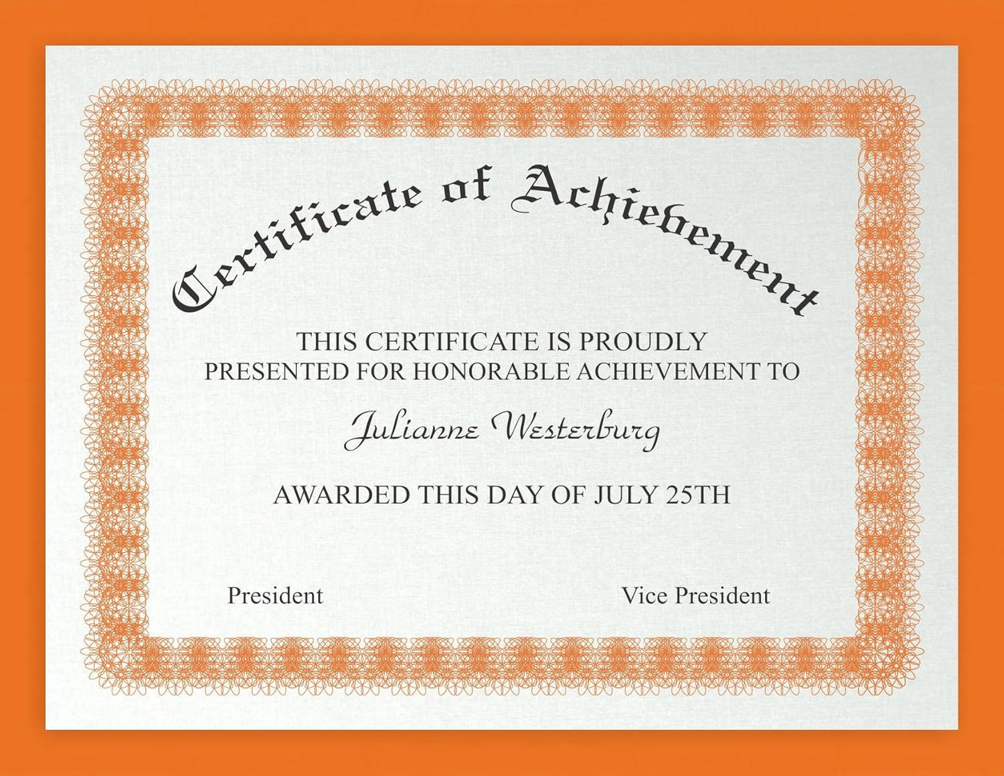 100 Orange Cover/Card Paper Sheets - 8.5 X 11 Inches Standard Letter|Flyer Size - 65# (65 lb/Pound) Light Weight Cardstock - Quality Printable Smooth Paper Surface for Bright Colorful Results