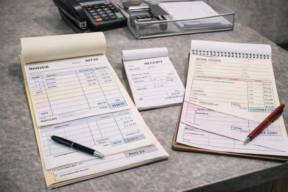 Using Carbon Copy Forms for Clear Record Keeping in Small Businesses