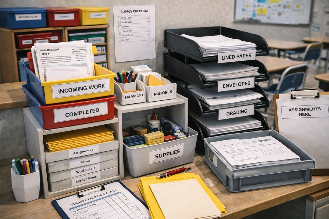 Organizing School and Classroom Supply Corners for Daily Use