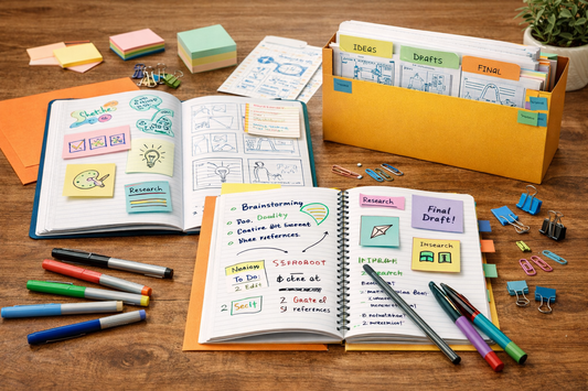 Staying Organized During Creative Projects with Simple Stationery Tools