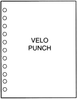 KDM 5124, Pre Punched Paper 8-1/2" X 11" Velo Style 20#, 2500 per Carton