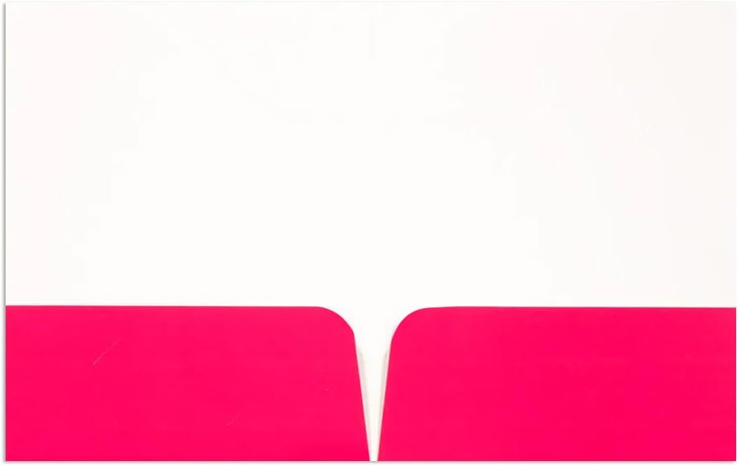 JAM PAPER Custom Printed Semi-Gloss Folders with Round Corner Pockets - Personalized Logo & Text - 10 pt C2S - Pink - 250/Pack