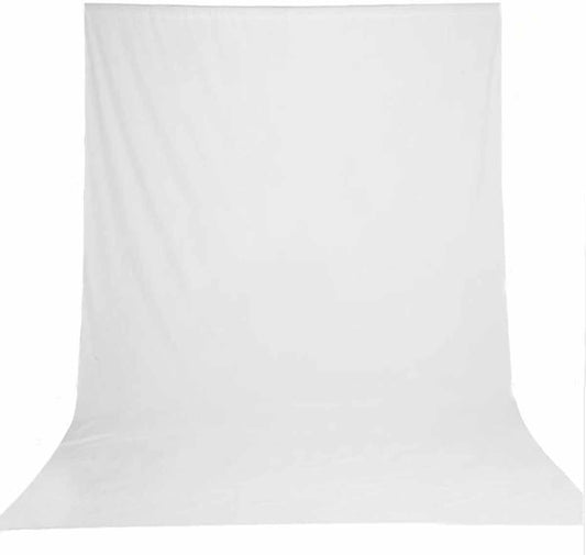 8x10 ft Photo Backdrop White Backdrop for Photoshoot Non-Reflective Soft White Backdrop for Home Studio, Baby Photography, YouTube Content & Live Streaming（only 1x Background）