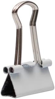 JAM PAPER Colorful Binder Clips - Extra Small - 3/5 Inch (15 mm) - White Binderclips - 30/Pack