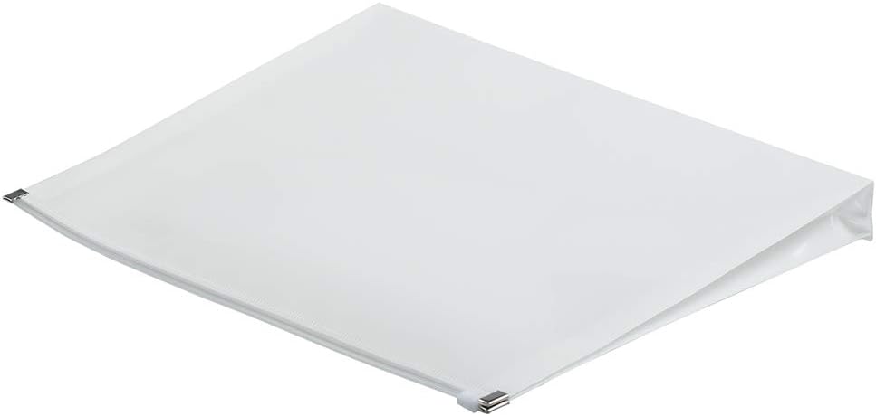 JAM PAPER Plastic Envelopes with Zip Closure - Letter Booklet - 9 3/4 x 13 - White - 12/Pack