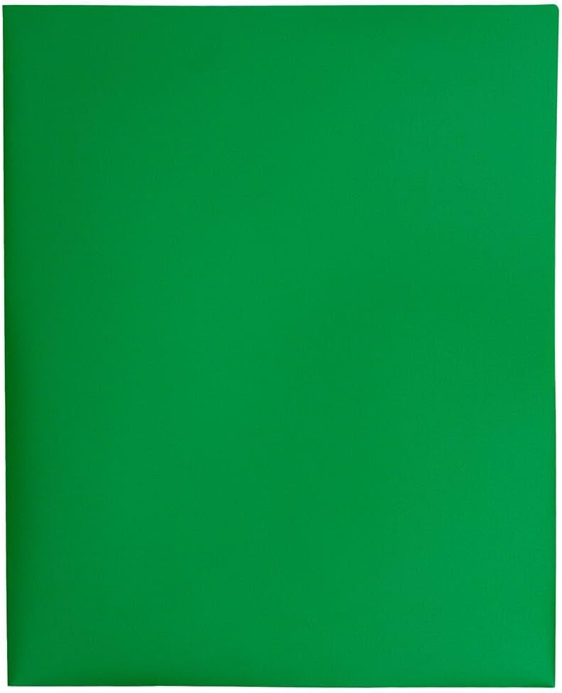 JAM PAPER Plastic 2 Pocket POP Folders - Durable School Folders - Green - Bulk 144/Box