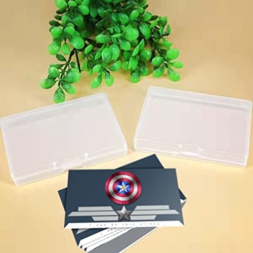 8 Pack Business Card Case,Credit Cards Case,plastic Business Card Holder,plastic Business Card Container with Hinged Lid for Card,Accessories,Crafts,Learning Supplies,Screws,Drills