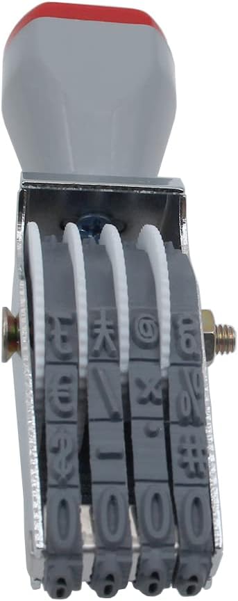 4 Digit Rotating Number Stamps,Adjustable Rubber Changeable Number Stamps Numerical Stamp Multi- Functional Creative Price Tag Stamp Symbol Business Stamp(2pcs)