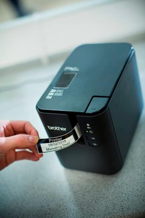 Brother PT-P900WC High-Resolution Industrial Desktop Label Printer with Wi-Fi®, Black, Large