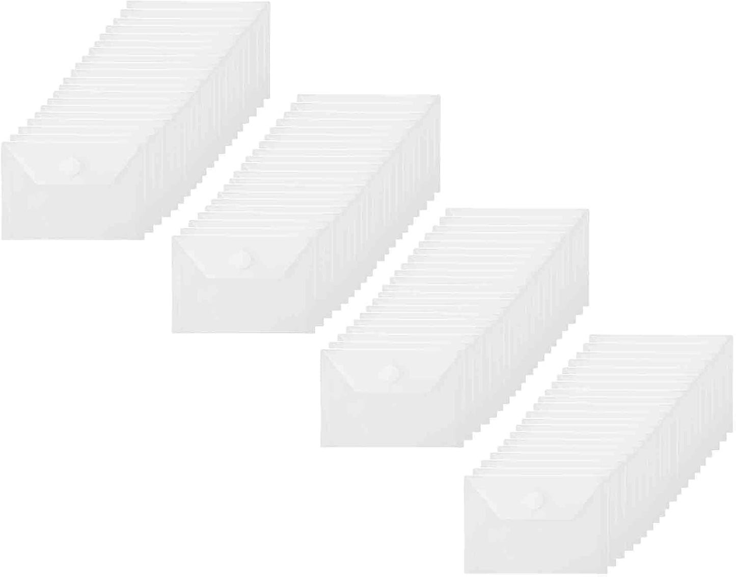 3x5 Plastic Envelopes Hook Loop Closure Coupon Receipt Storage Holder 80 Pack (80 pack)