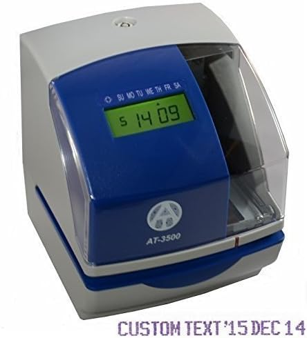 AT-3500 Heavy Duty Multifunction Time Clock and Time/Date/Number Stamp Blue/Beige