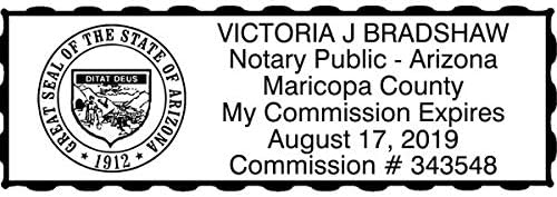 Arizona Rectangular Notary Stamp | Official State Notary Stamp | Official Seals | Meets State Specifications (Arizona, Rectangular Stamp)