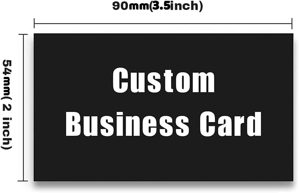 200Pcs Custom Business Cards Add Photo/LOGO/Text Personalized Business Cards for Small Business 300gsm Matte Paper Front & Back Sides Printed 3.5" x 2"