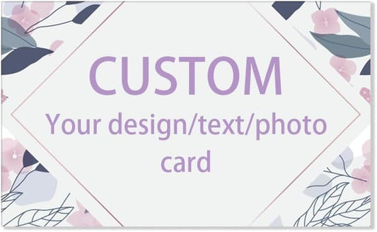 100pcs custom business cards thank you cards with logo picture 300gsm coated paper laminate two-sided printed (style 5)