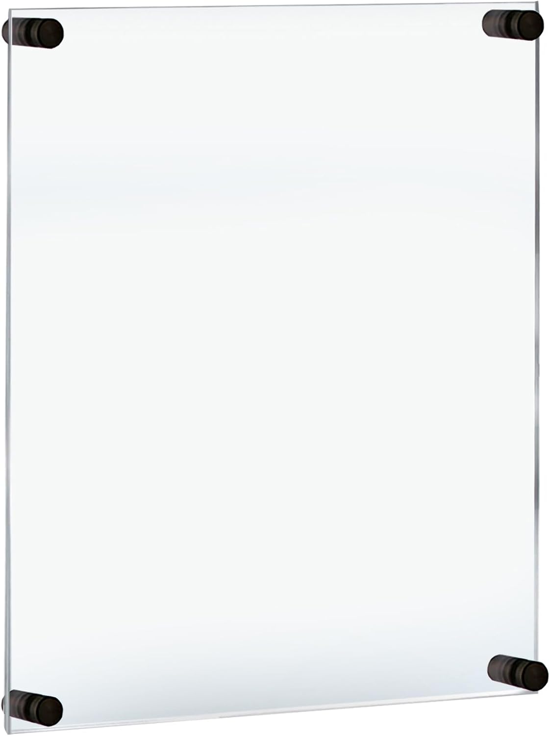 Azar Displays 105530-BLK Acrylic Floating Double Panel Wall Frame,22" x 28" Graphic Size, Overall Frame Size: 26" x 32", Black