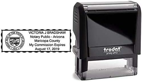 Arizona Rectangular Notary Stamp | Official State Notary Stamp | Official Seals | Meets State Specifications (Arizona, Rectangular Stamp)