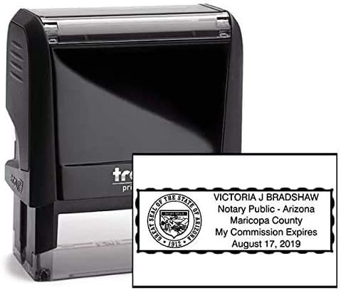 Arizona Rectangular Notary Stamp | Official State Notary Stamp | Official Seals | Meets State Specifications (Arizona, Rectangular Stamp)