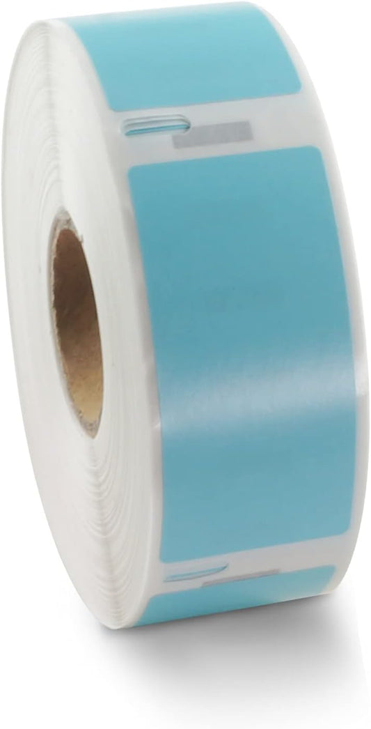 BETCKEY Colored Labels Compatible with Dymo 30336 (1" x 2-1/8") Return Address Labels, Compatible for Dymo LabelWriter Thermal 450, 4XL & Zebra Desktop Printers [2 Rolls, 1000 Labels, Light Blue]