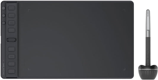 HUION Inspiroy 2 Medium Drawing Tablet with Scroll Wheel 8 Customized Keys Battery-Free Stylus 60° Tilt Support for Digital Art, Design, Sketch, 9x5inch Graphics Tablet, Black