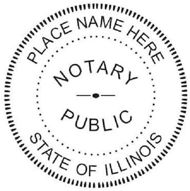 Illinois Round Notary Stamp | Official State Notary Stamp | Official Seals | Meets State Specifications (Illinois, Round Stamp)