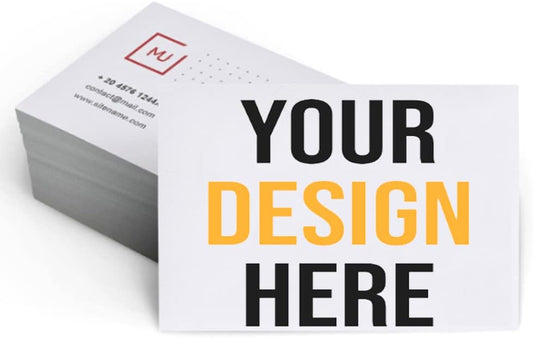 200Pcs Custom Business Cards Add Photo/LOGO/Text Personalized Business Cards for Small Business 300gsm Matte Paper Front & Back Sides Printed 3.5" x 2"