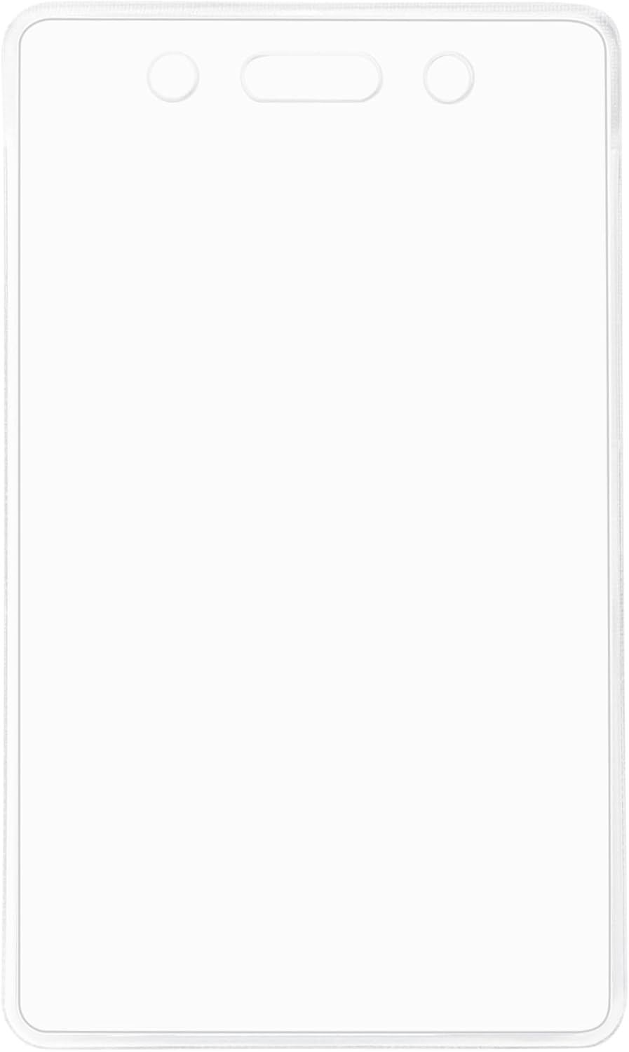 Amazon Basics ID Badge Holders, Vertical Clear Plastic 2.55" x 4.41", Pack of 50