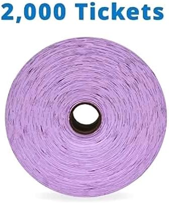 INDIANA TICKET CO. Purple Star Roll Tickets – 2000 Per Roll – Single Roll – 1" x 2" Paper Tickets for Events, Carnivals, Raffles, Admissions, Games, Fundraisers